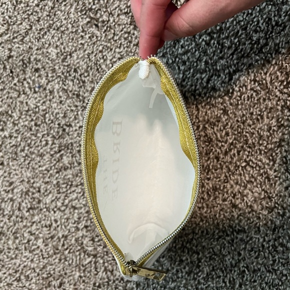 White Bag with Gold Writing BRIDE - Picture 2 of 3